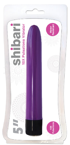 Shibari 10X Pulsations Vibrator 5in Purple - ClubX